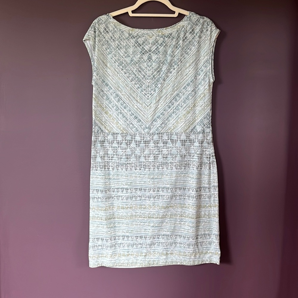 Prana seaglass colored cap-sleeve dress